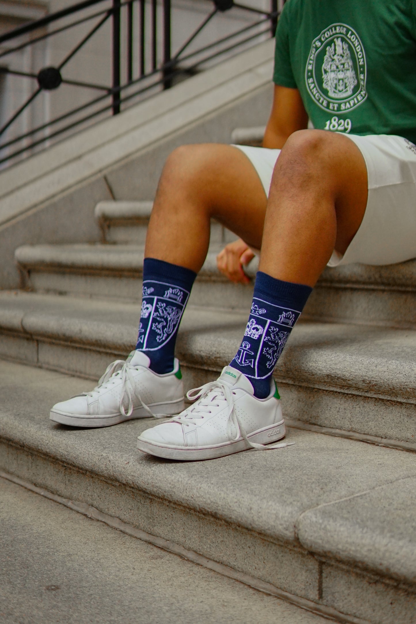 King's College London Casual Socks Crest in Navy