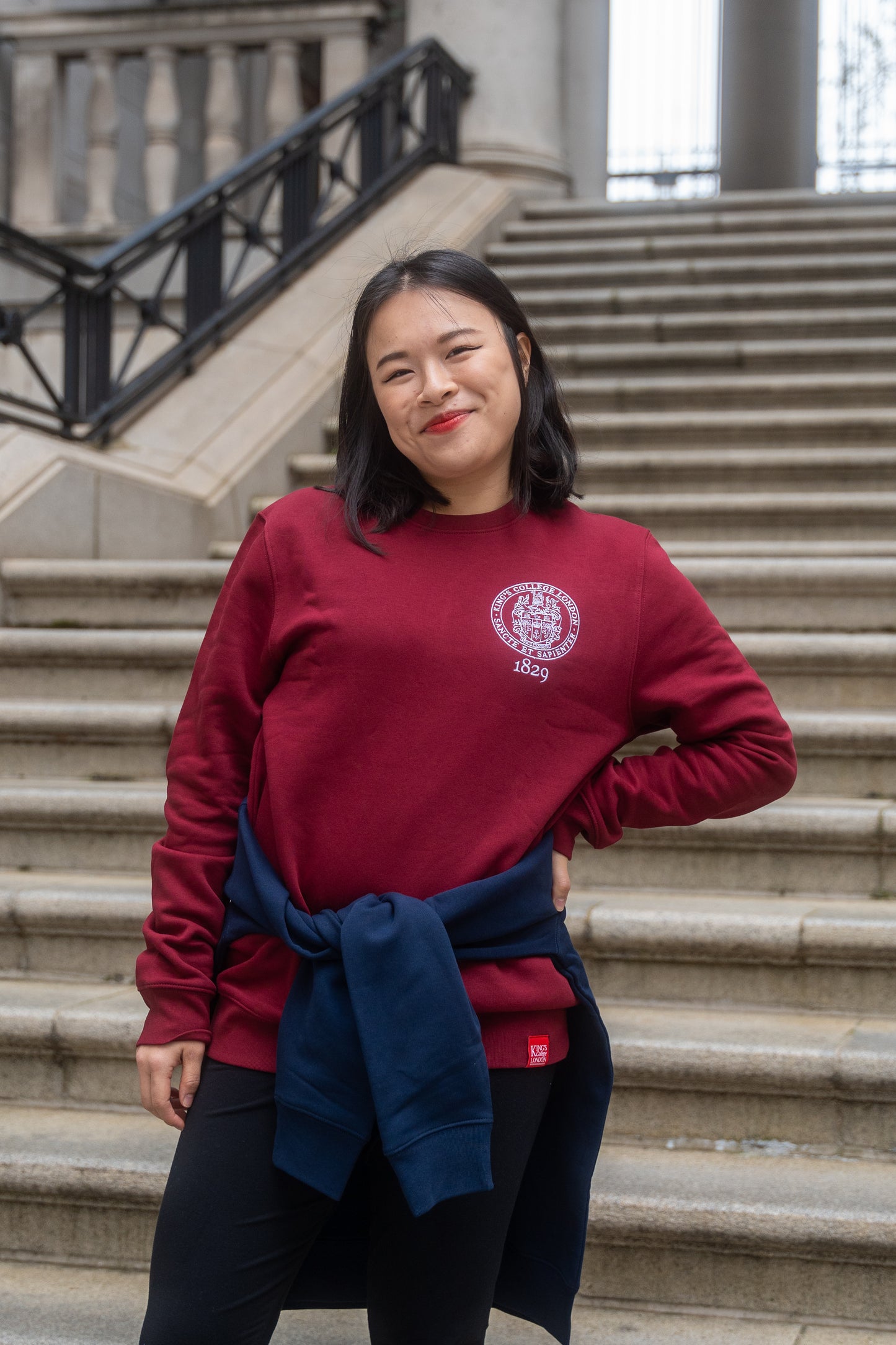 King's College London Sustainable Sweatshirt in Burgundy