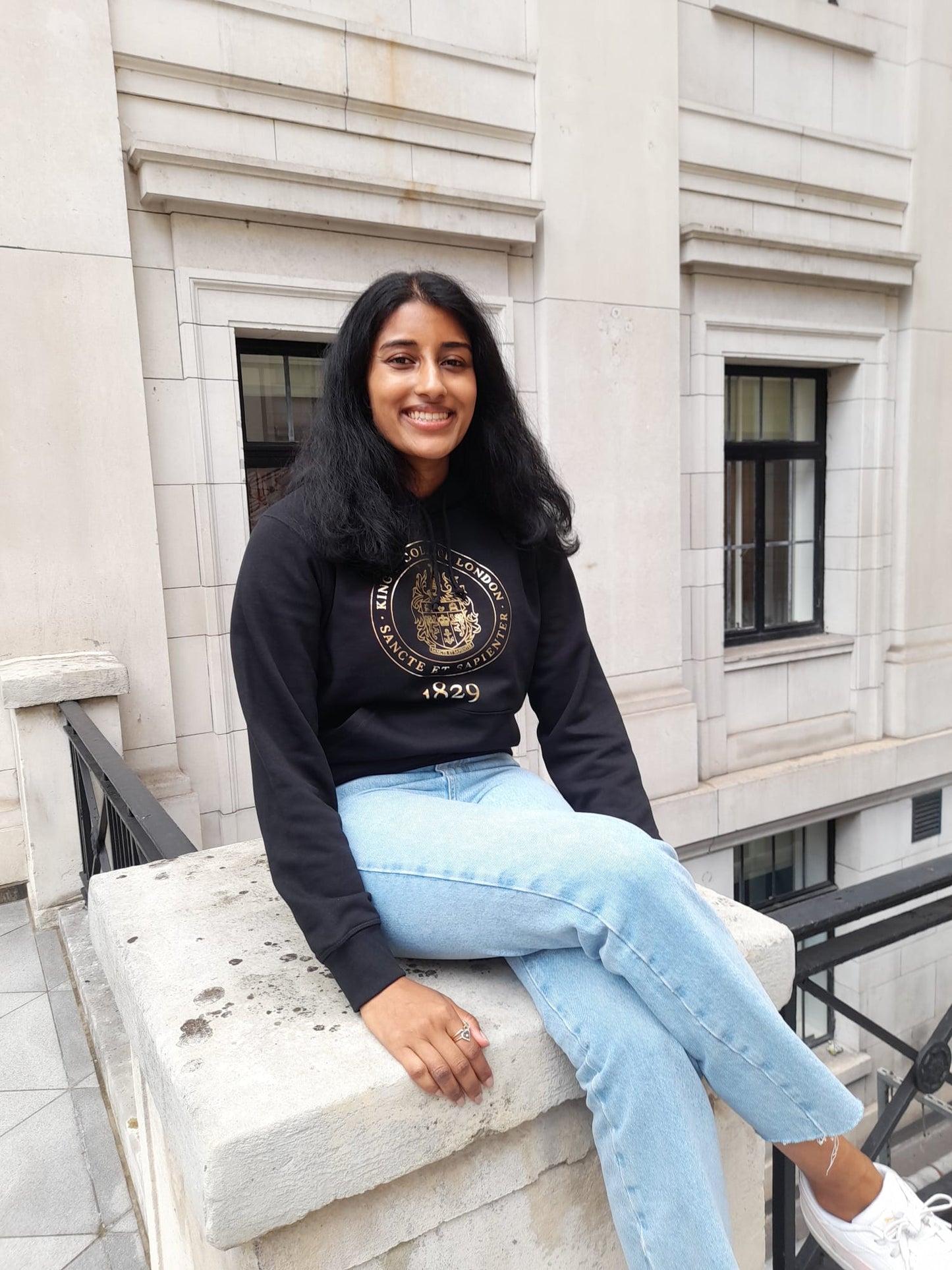 King's College London Limited Edition Hoodie in Black and Gold