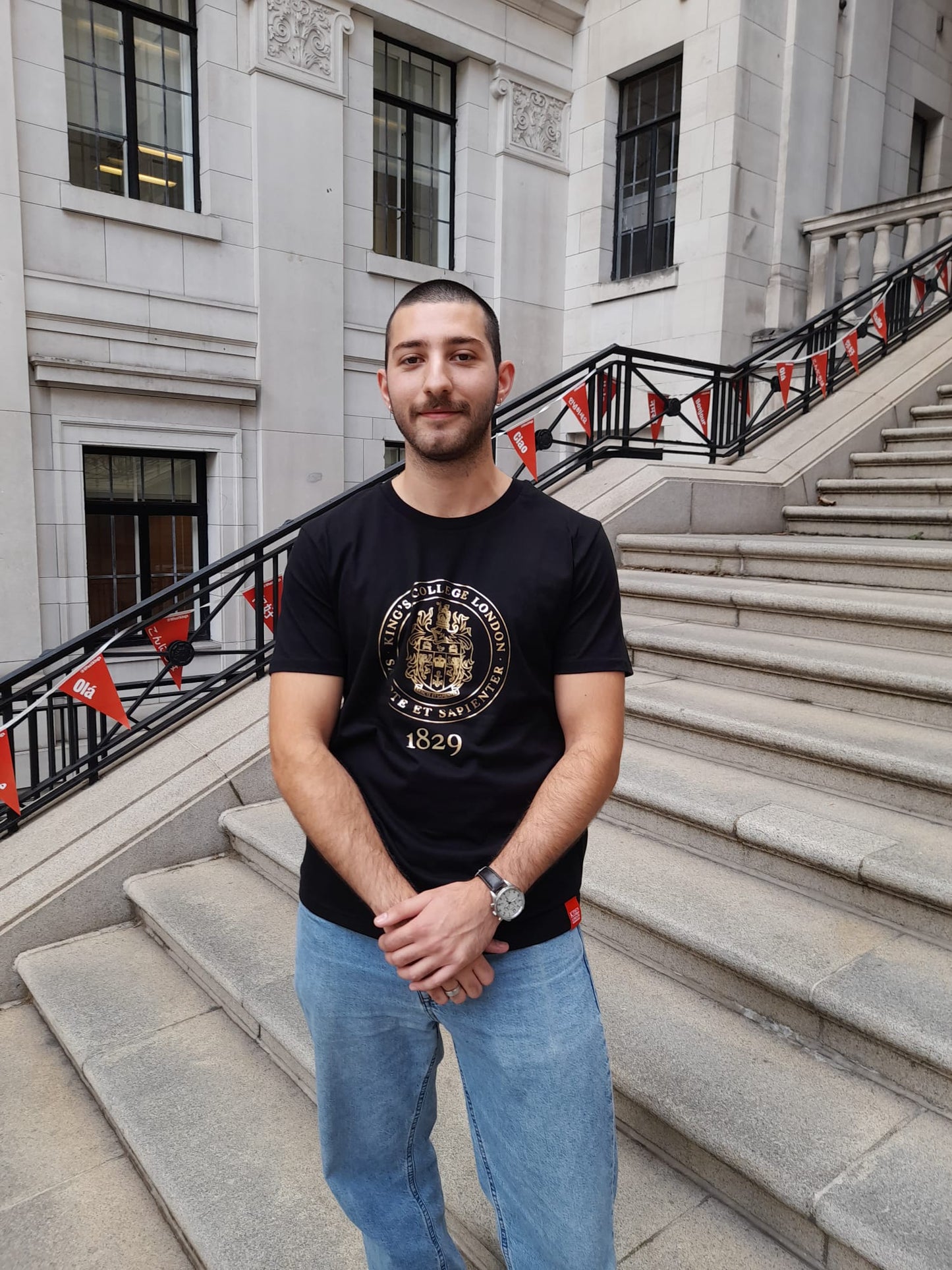 King's College London Limited Edition T-shirt in Black and Gold