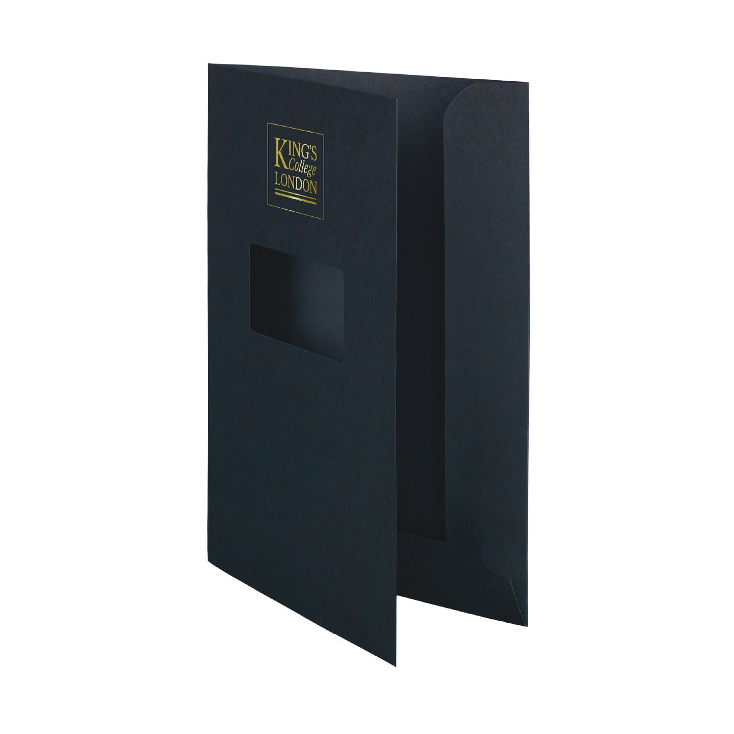 King's College London Navy Presentation Folder with Window
