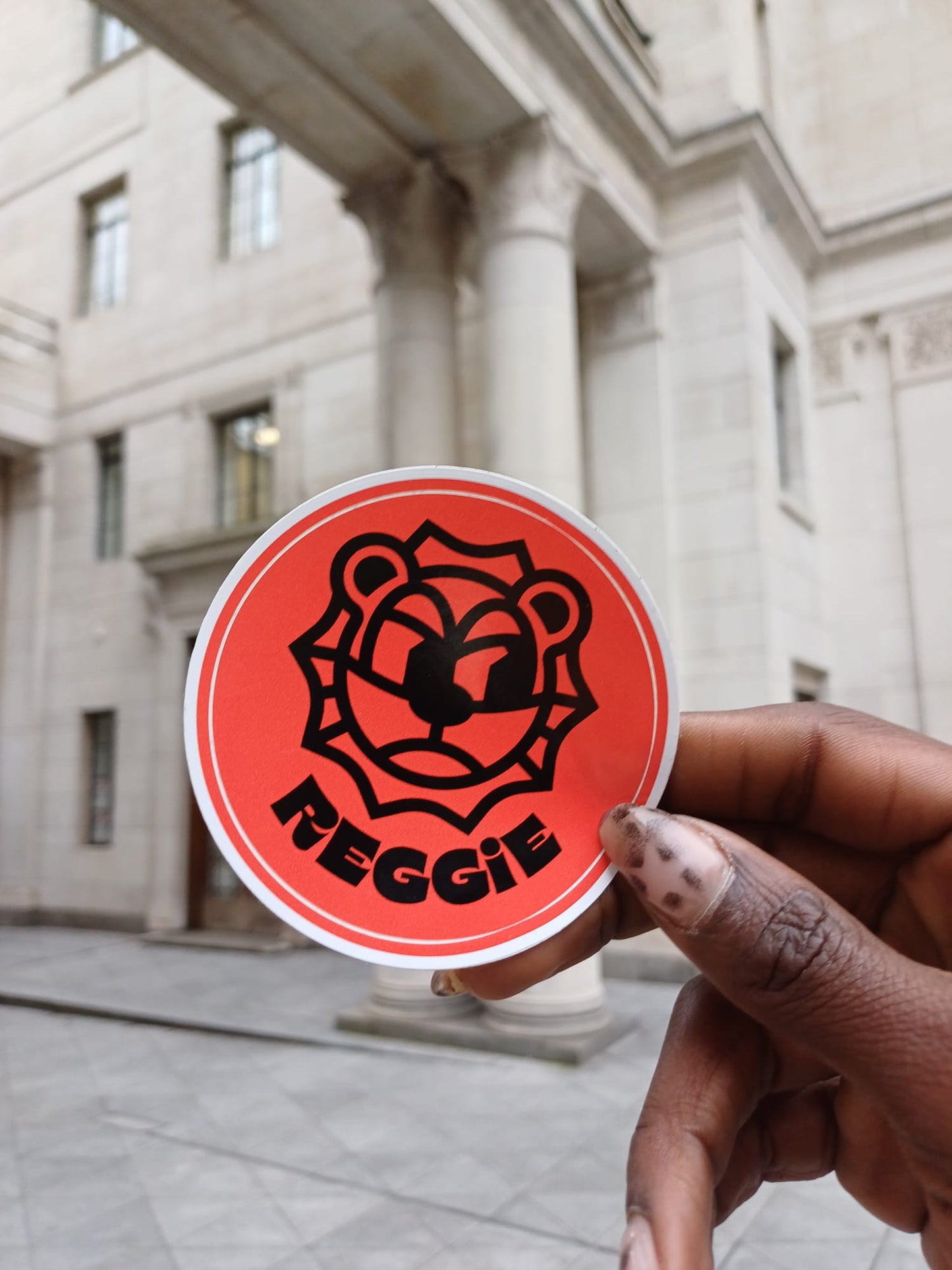 King's College London Reggie Mascot Sticker