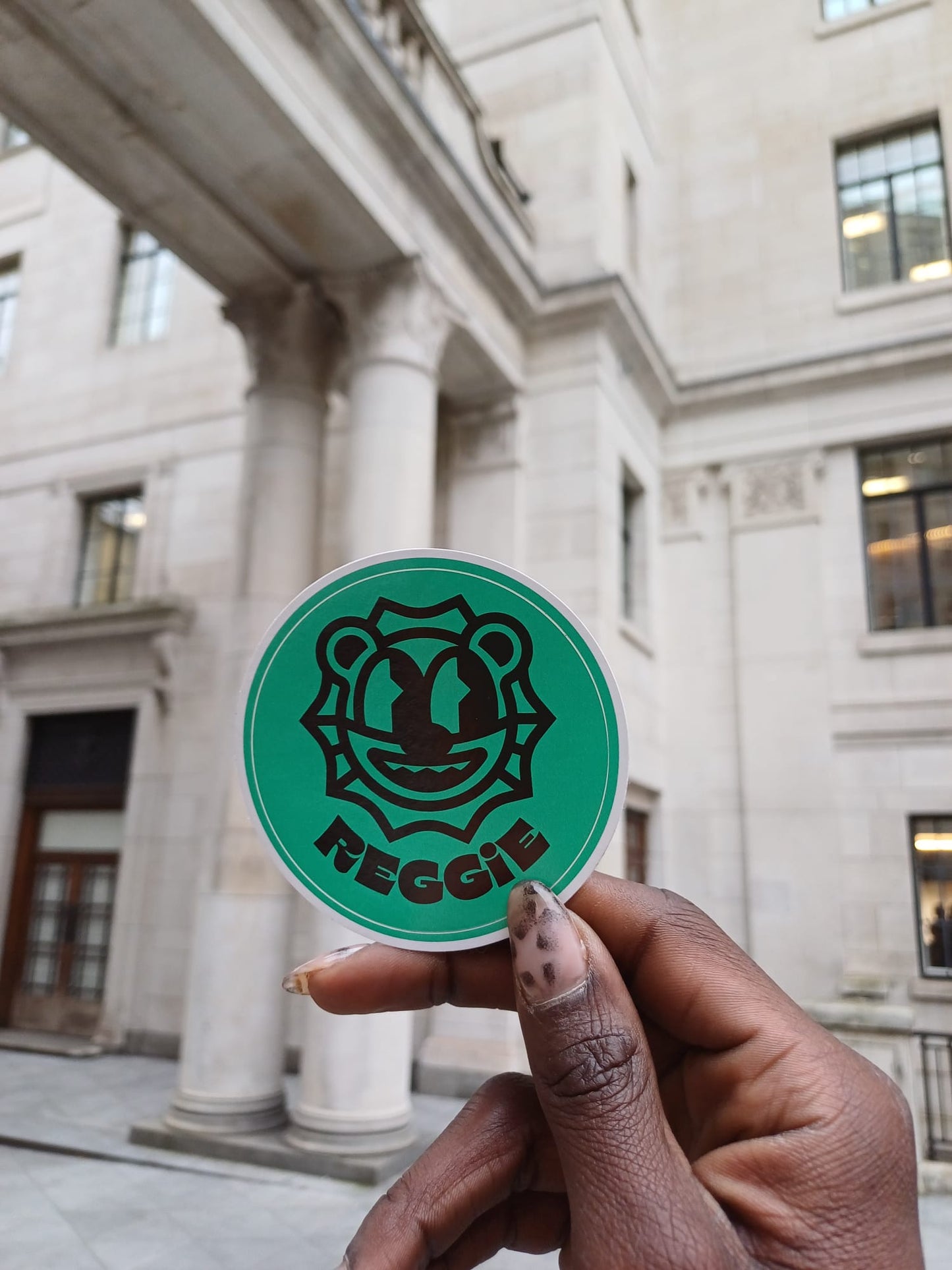 King's College London Reggie Mascot Sticker