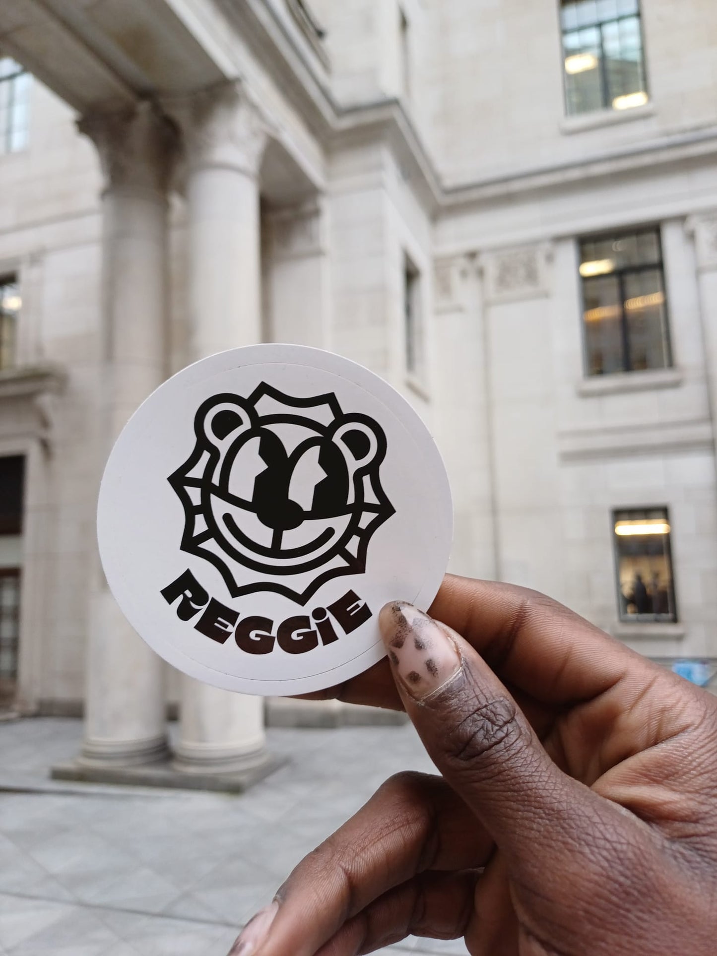 King's College London Reggie Mascot Sticker