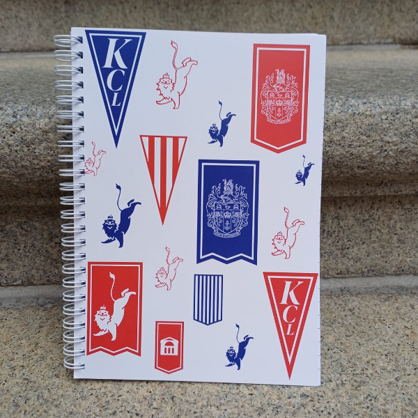 King's College London Flag Red and Blue Spiral Bound Notebook