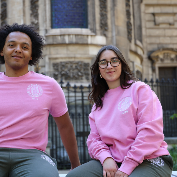 King's College London Sustainable Sweatshirt in Bubble Pink