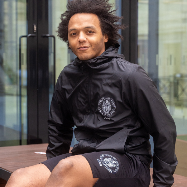 King's College London Windbreaker Jacket in Black