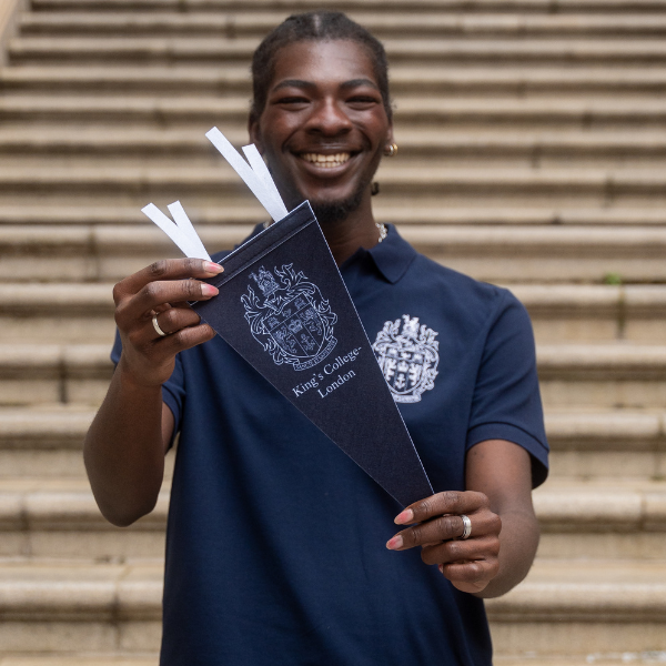 King's College London Felt Flag Dark Navy Crest