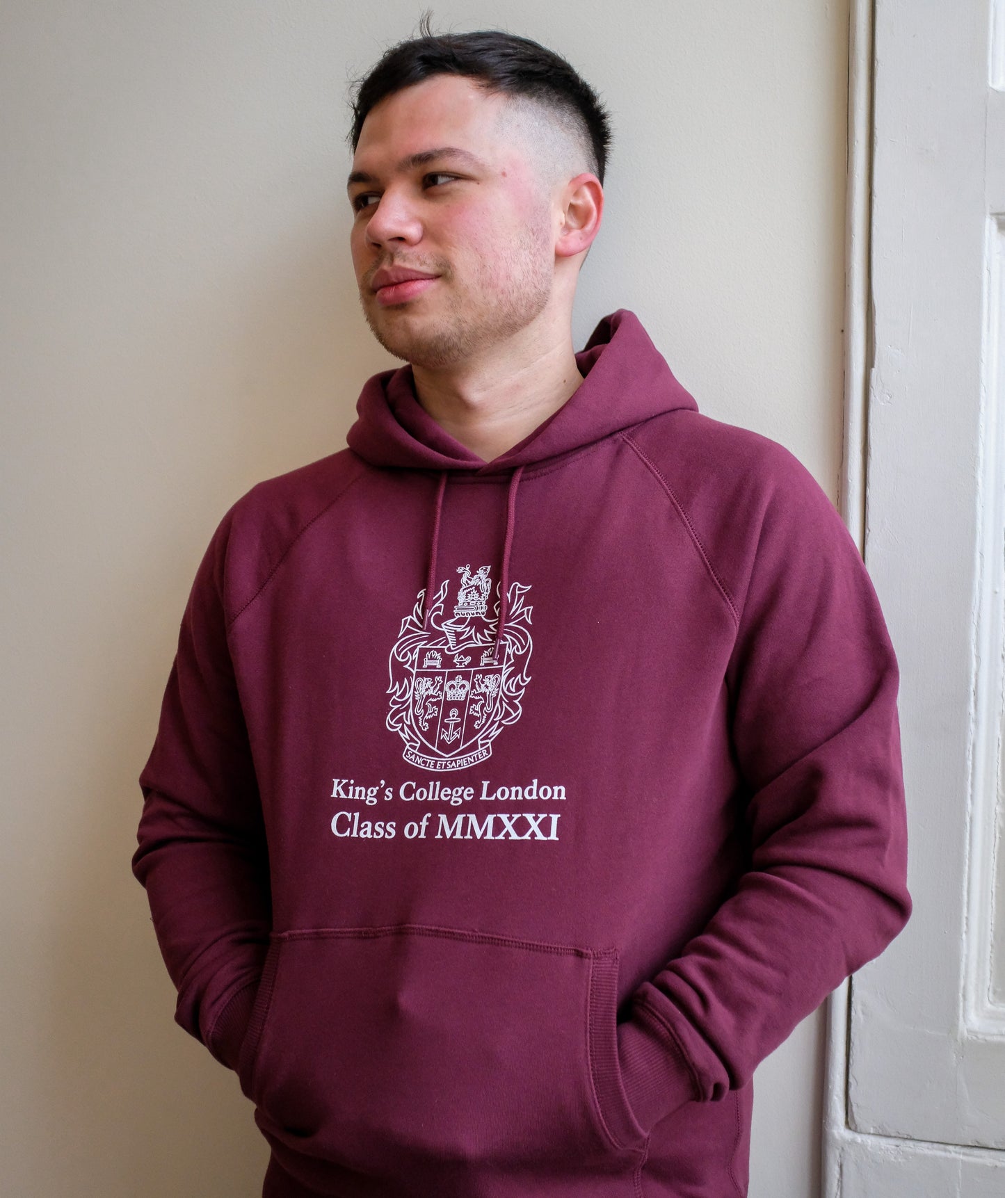 King's College London Class of 2021 Graduation Hoodie in Burgundy