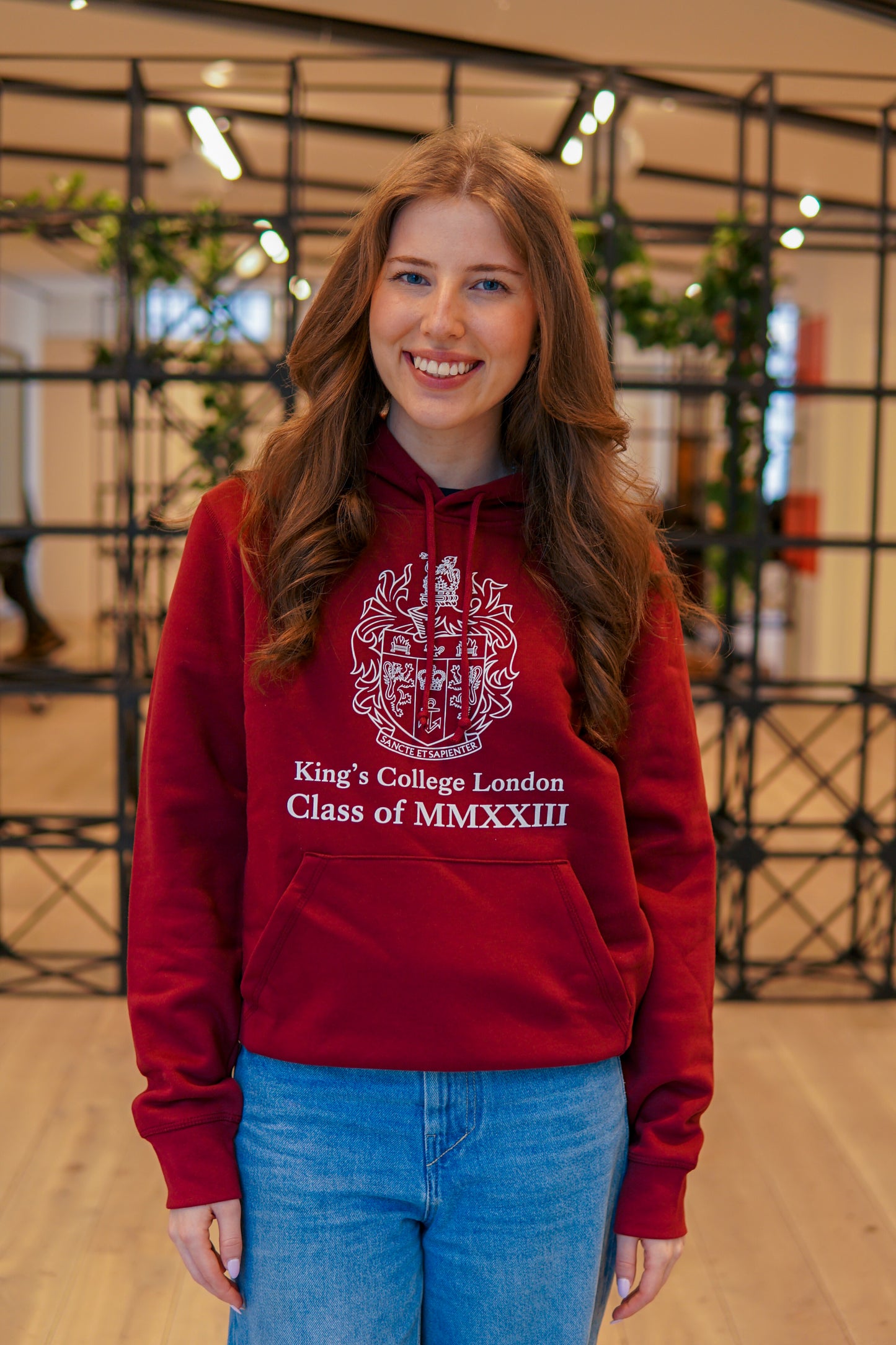 King's College London Class of 2023 Graduation Hoodie in Burgundy