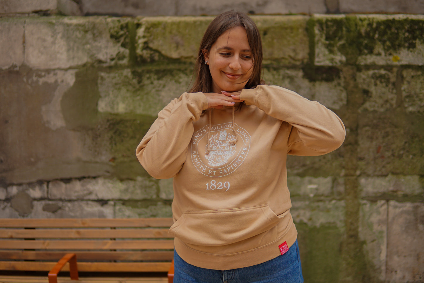 King's College London Everyday Hoodie in Nude