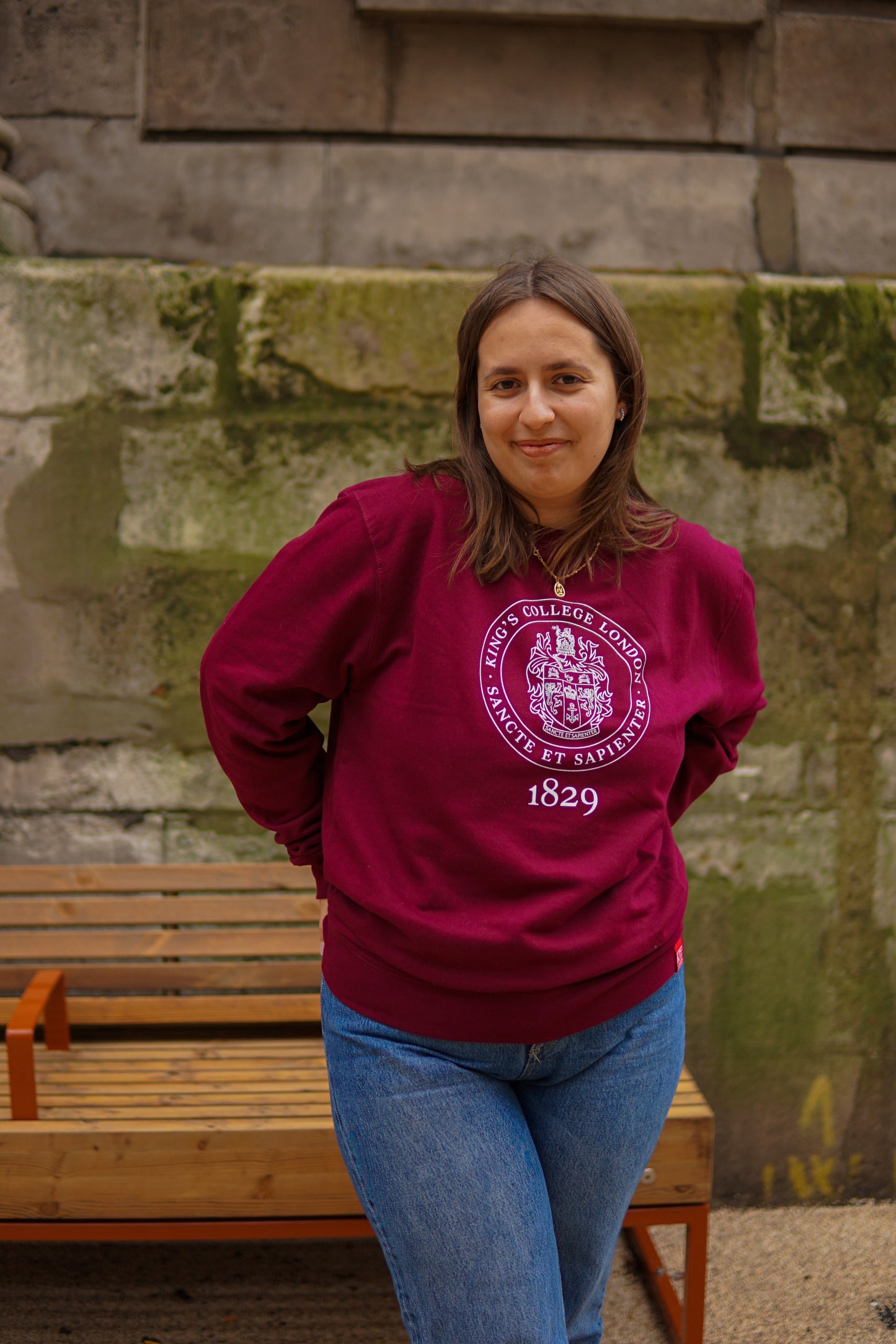King's College London Everyday Sweatshirt in Burgundy