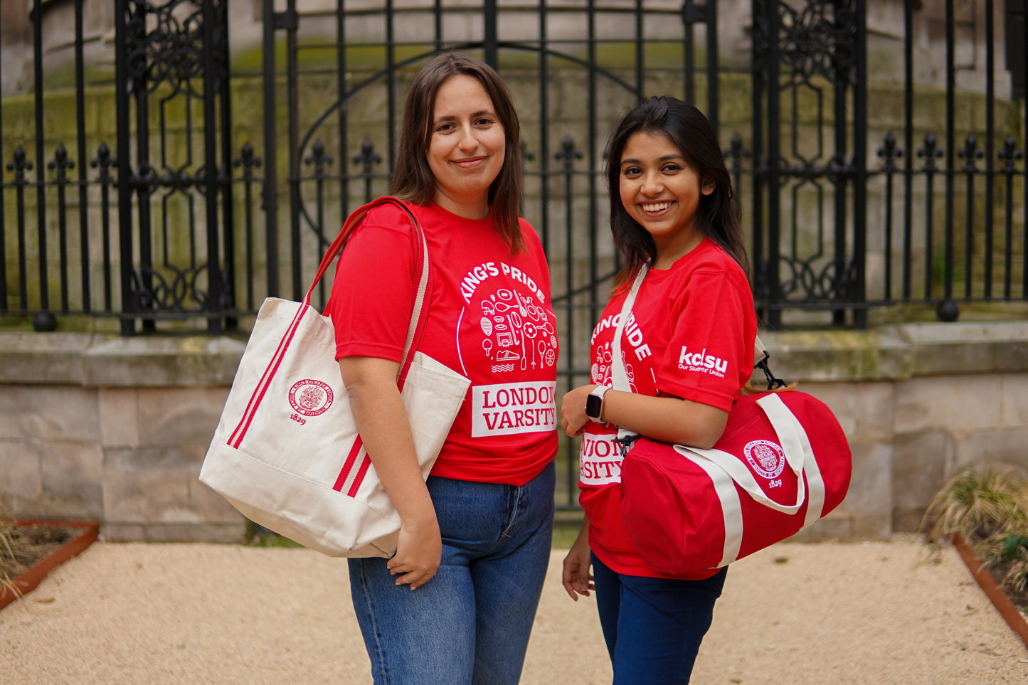 King's College London Barrel Bag-Red