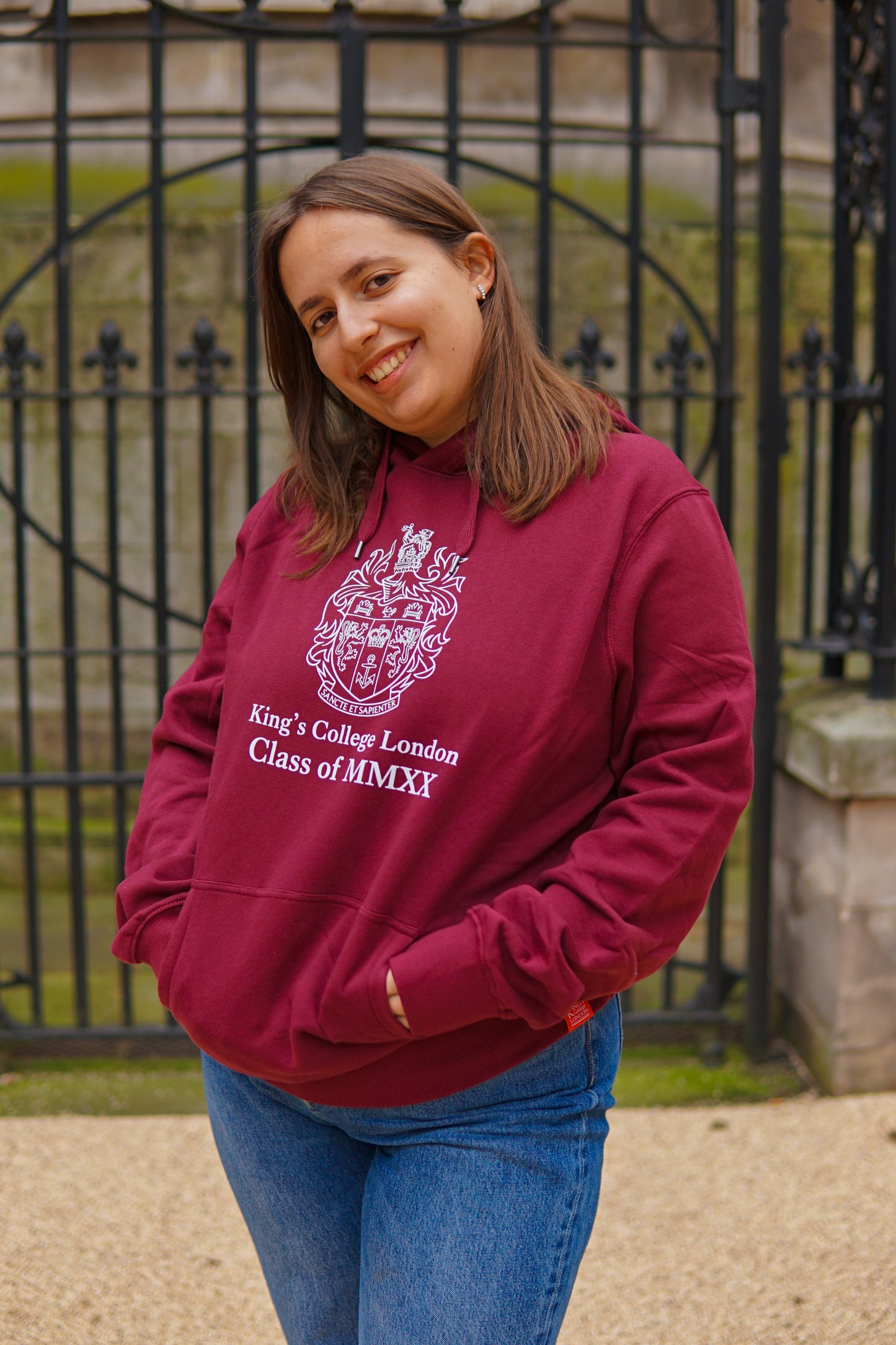SALE - King's College London Class of 2020 Graduation Hoodie in Burgundy
