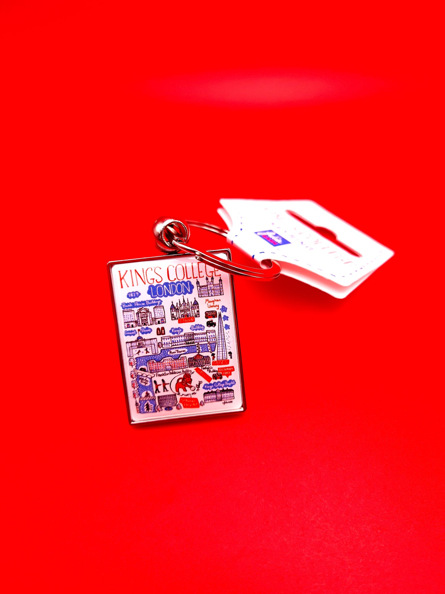 King's College London Map Metal Keyring