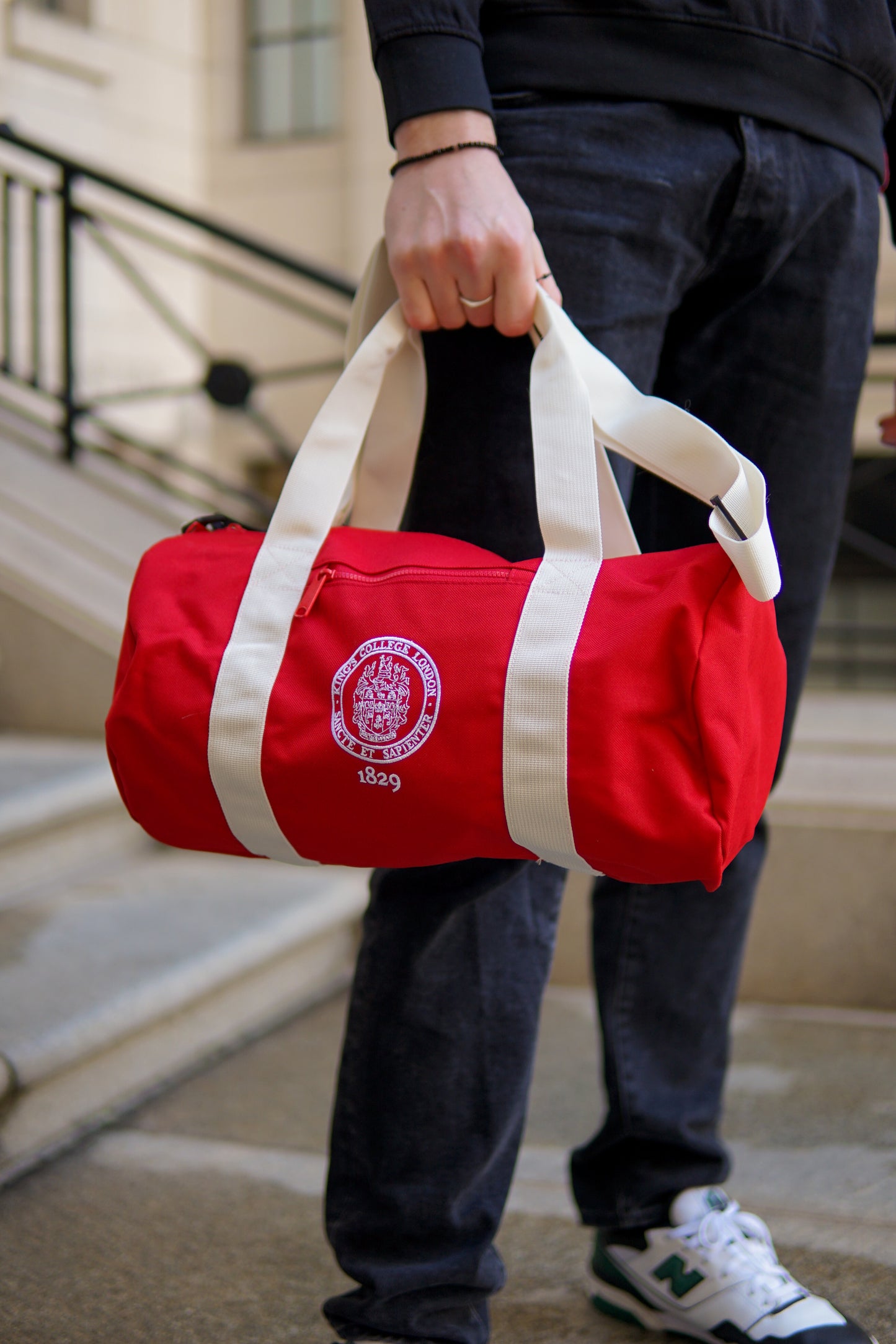 King's College London Mini Barrel Bag-Red