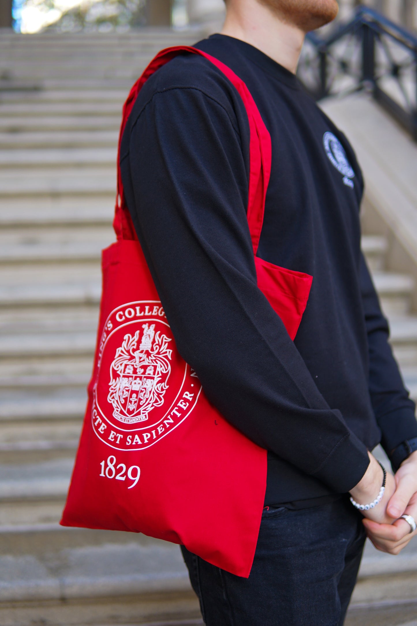 King's College London Organic Tote in Classic Red