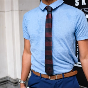 King's College London Skinny Tie-Red/Navy