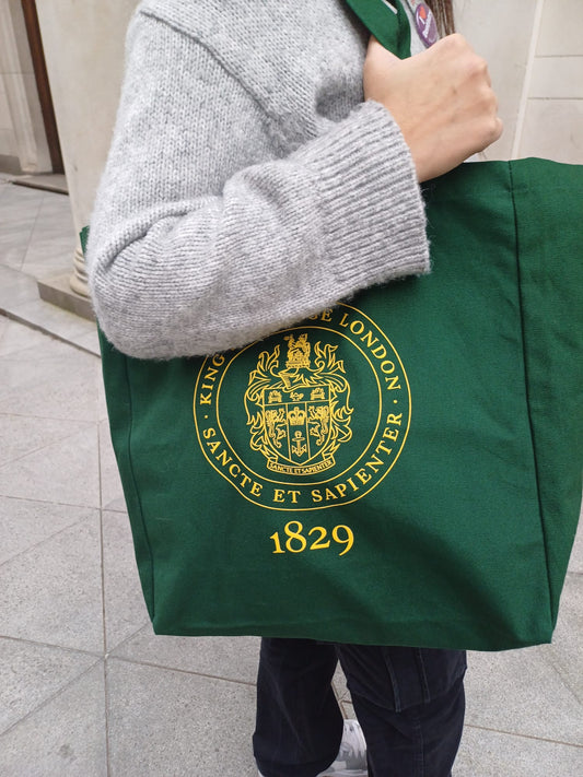 King's College London Tote Bag in Bottle Green