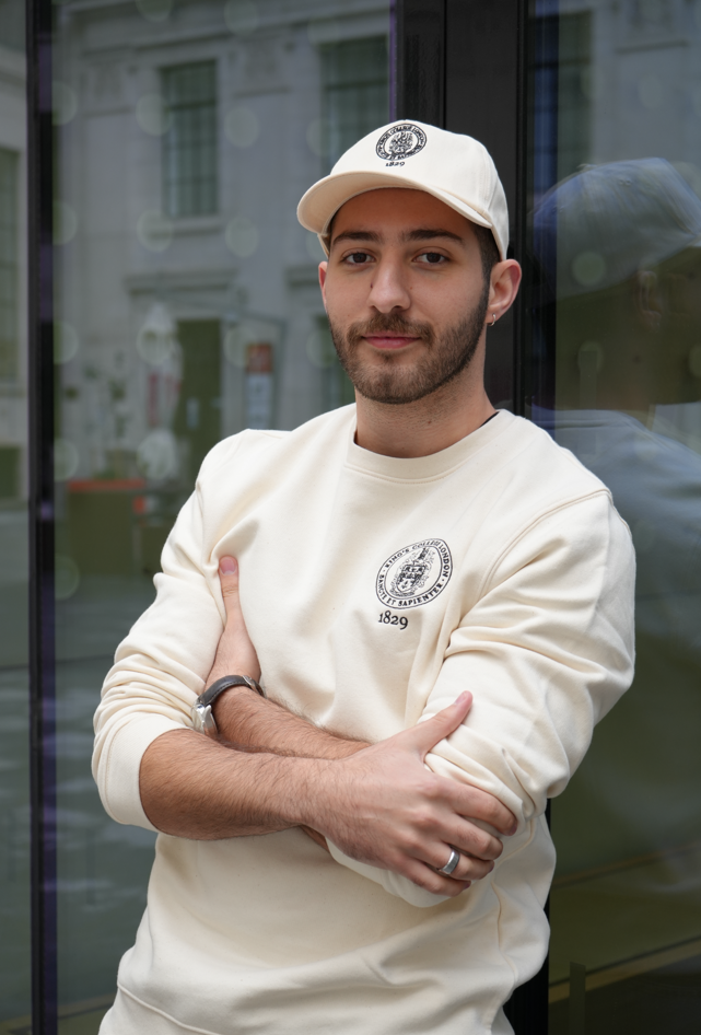 King's College London Sustainable Sweatshirt in Natural Raw