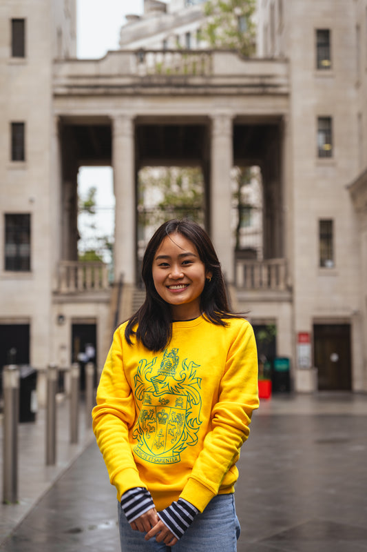 Kings College London Sustainable Sweatshirt in Yellow