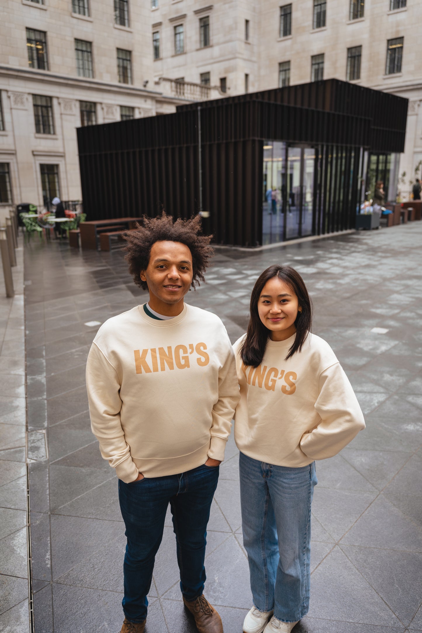 King's College London Oversized Sweatshirt- Natural