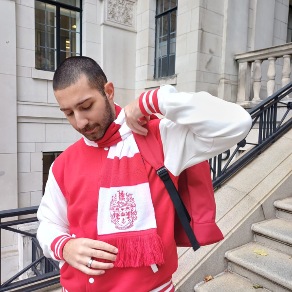 King's College London Striped College scarf Red/White