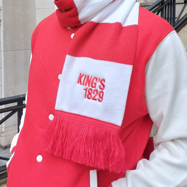 King's College London Striped College scarf Red/White