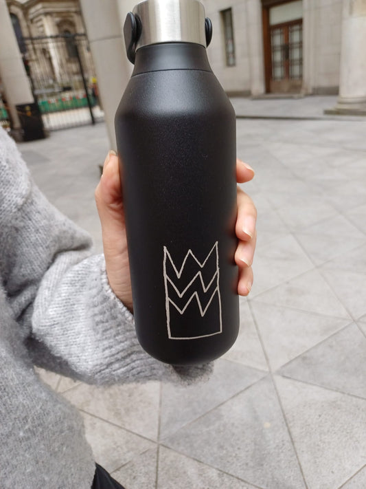 King's College London Chilly's Bottle Black