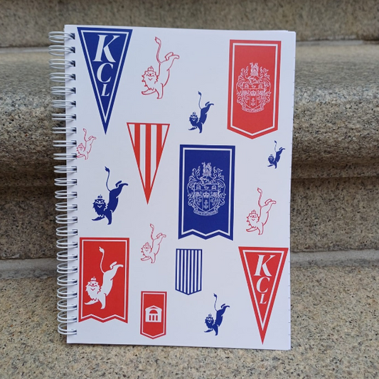 King's College London Flag Red and Blue Spiral Bound Notebook