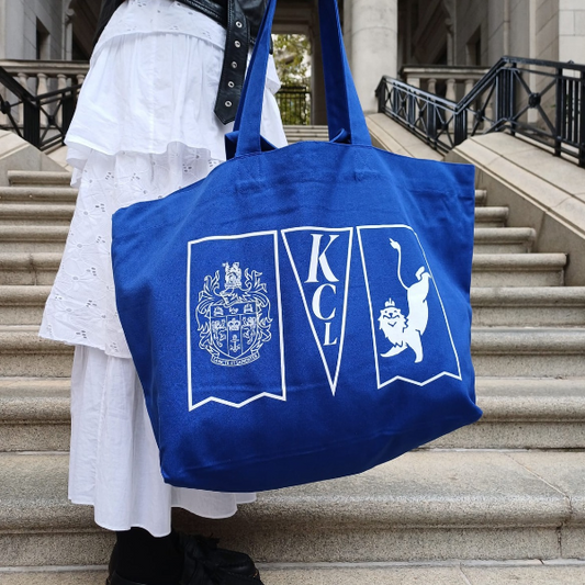 King's College London Organic Blue Tote with Flag Logo