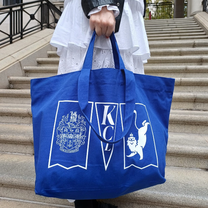 King's College London Organic Blue Tote with Flag Logo