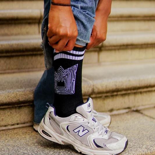 King's College London Crown Sport Socks in Black