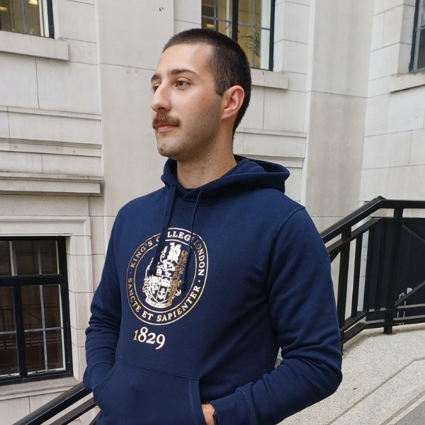 King's College London Limited Edition Hoodie in Navy and Gold