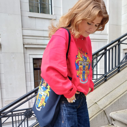 King's College London Full Colour Crest Sweatshirt in Red