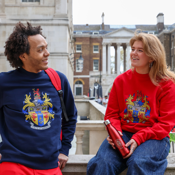 King's College London Full Colour Crest Sweatshirt in Red