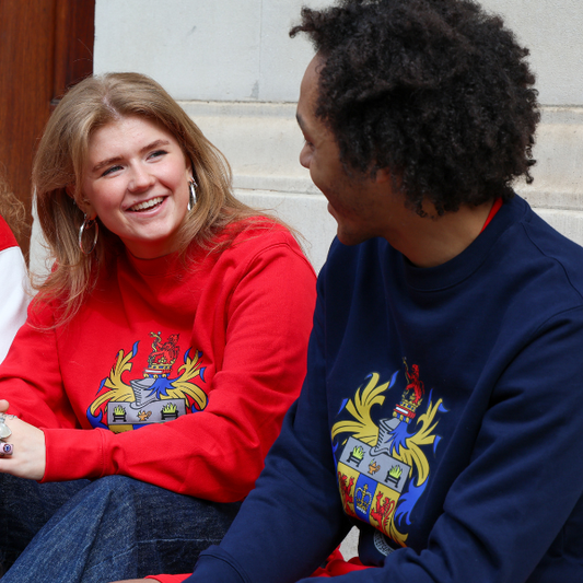 King's College London Full Colour Crest Sweatshirt in Navy