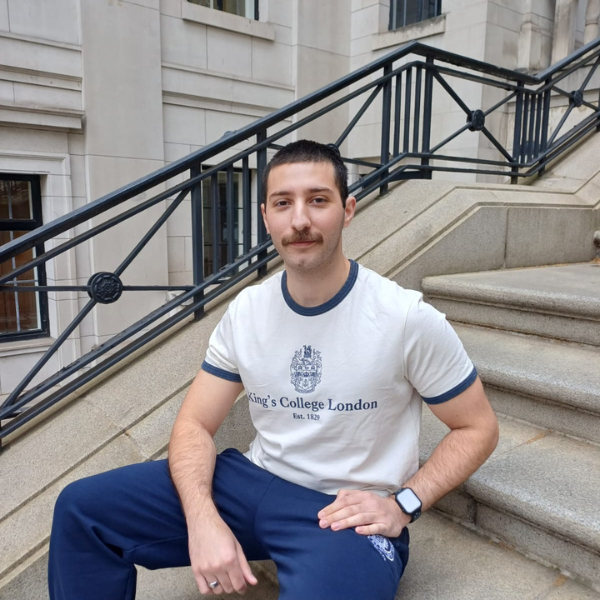 KCL College Collection Tee Nat/Navy Contrast