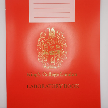 King's College London Laboratory Lined/Graph Notebook - A4 Red