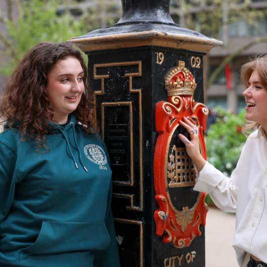 King's College London Stitched Hoodie in Glazed Green
