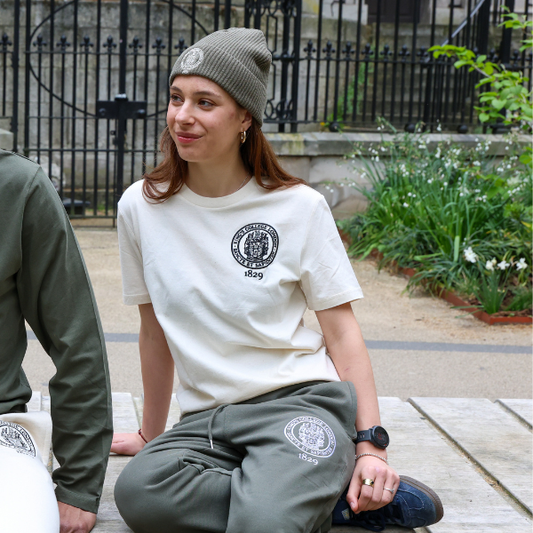 King's College London Sustainable Joggers in Khaki