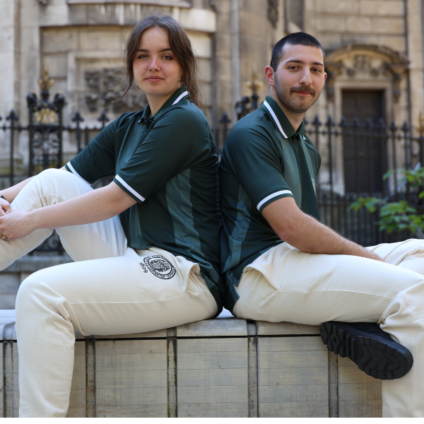 Kings College London Relaxed Fit Joggers in Natural