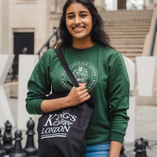 SALE King's College London Text Tote Black