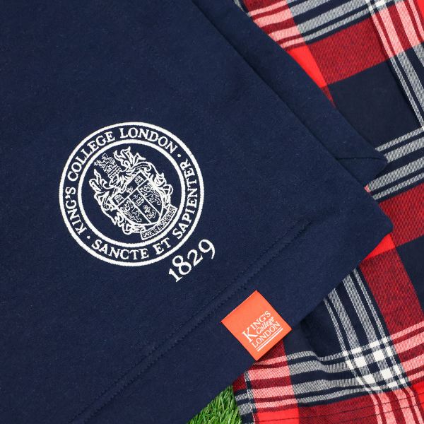 King's College London Roundel Blanket in Navy