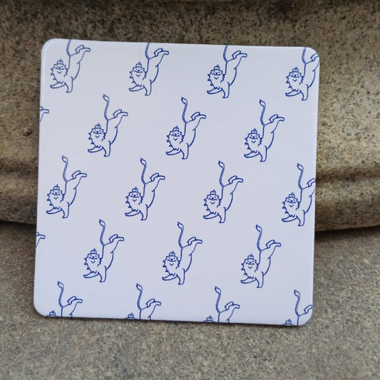 King's College London Mini Reggie Coaster in White and Blue