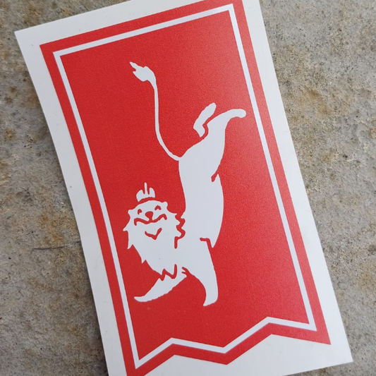 King's College London Reggie Flag Sticker Red