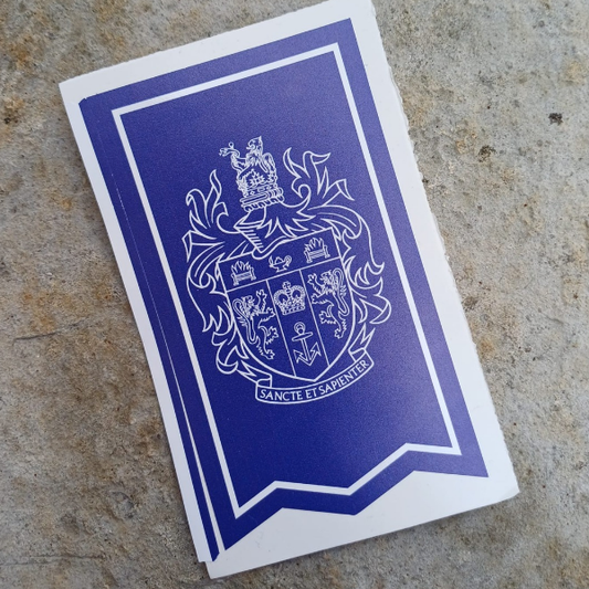King's College London Crest Flag Sticker in Blue