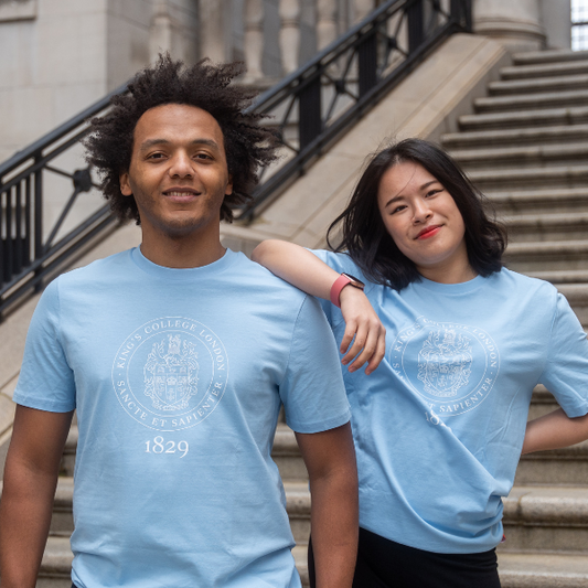 King's College London Sustainable T-shirt in Light Blue