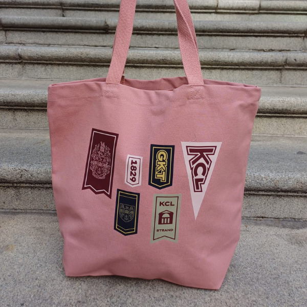 King's College London Flag Tote Bag Pink