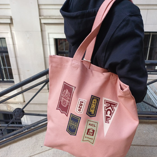 King's College London Flag Tote Bag Pink